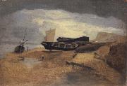 John sell cotman Seashore with Boats oil painting on canvas